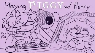Playing Roblox piggy with henry