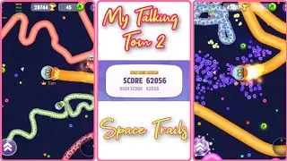 My Talking Tom 2 Game | KING High Score 62056 | Play Space Trails | Gameplay