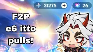 My F2P pulls for Redhorn + C6 Itto! (AMAZING LUCK)