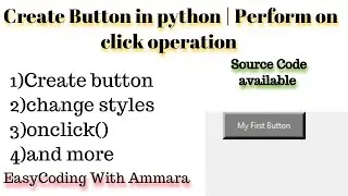 How to Create a button in python | tkinter python tutorial | gui in python in hindi | 20