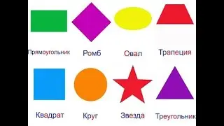 Геометрические фигуры детям. Учим названия плоских геометрических фигур.Формы