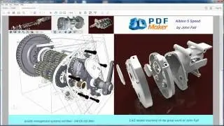 3D PDF Maker for AutoCAD Tutorial 11.  3D model parts visualization in the PDF file