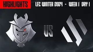 G2 vs BDS Highlights | LEC Winter 2024 Week 1 Day 1 | G2 Esports vs Team BDS