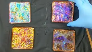 Resin Art Angelina Coasters #resinart #coasterart