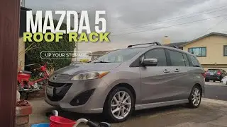 2010-2015 Mazda 5 Roof Rack installation | Roof Box test