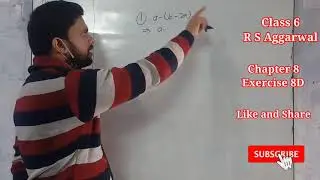 class 6 chapter 8 Exercise 8D r s Aggarwal book solution | algebraic expressions of class 6 RS Aggar