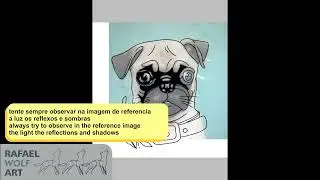desenhos e tecnicas - drawings and techniques - como desenhar um pug - how to draw a pug