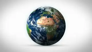 Planet Earth Spinning With White Background