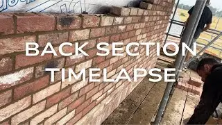 Timelapse Bricklaying | Building a Timber Frame House Section