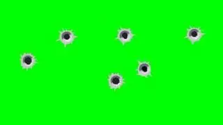 bullet holes green screen