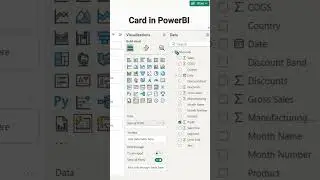 Card in PowerBI  #shorts #powerbipro #viralshort #mustwatch #powerbi #shots