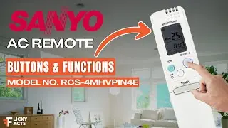 Sanyo AC Remote Buttons & Functions (Model No: RCS-4MHVPIN4E) | Heat Pump Remote Guide
