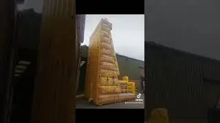 Airmax Inflatables gigantic inflatable climbing wall 38ft in height ready for the 2024 season.￼