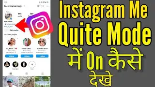 Instagram Me Quiet Mode Me Online Kaise Dekhe ||