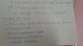 world health organisation notes for all exam|WHO|विश्व स्वास्थ्य संगठन | current affair