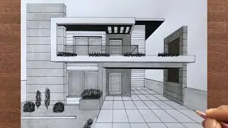 How to Draw a House in 1 Point Perspective