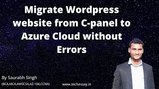 how to migrate wordpress website from cpanel to Azure Cloud without errors