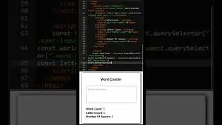 Word Counter App using HTML CSS and Javascript 