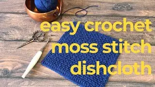 Crochet Moss Stitch Dishcloth Video Tutorial Washcloth Pattern 3 Sizes