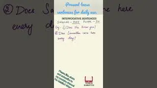 Present tense sentences for daily use in English. #English #englishgrammar #tenses