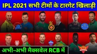 IPL 2021 Auction : All Teams Target Players List Announced || IPL 2021 Target Players