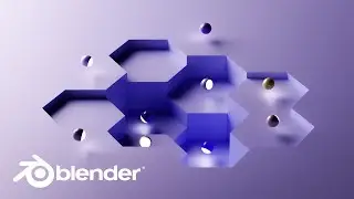 Make This Hexagon Abstract Scene Easily In Blender