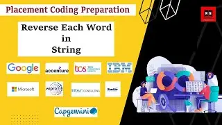 Reverse Each Word in String | Placement Coding Questions on Python | Placement Preparation