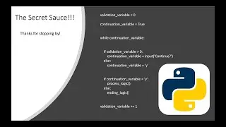 Python | THE SECRET SAUCE!!