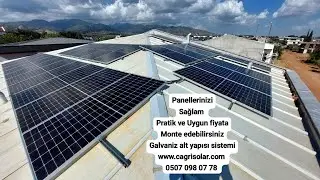 ÇATI GES KONSTRÜKSİYON GALVANİZ ALT YAPI MALZEMESİ SOLAR PANEL MONTAJ MALZEMESİ www.cagrisolar.com