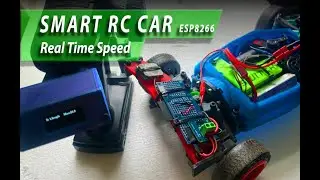 RC CAR DIY Remote SPEEDOMETER and BATTERY monitor on controller Test - esp8266, rc switch