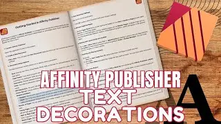 Enhance Your Designs With Text Decorations In Affinity Publisher To Achieve A Professional Look