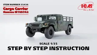 ICM | Cargo Carrier Humvee M1097A2 | Step by step instruction | Item 35436 | Scale 1/35