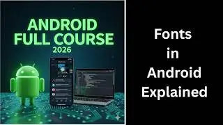 Fonts in Android Explained | Custom Fonts & Styling | Android Course (96)