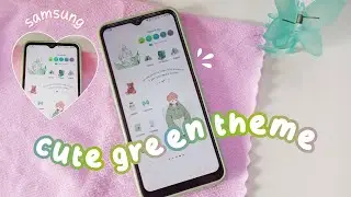 make your Android phone aesthetic| Kawaii green  theme ✨| Samsung a13 aesthetic