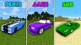 DENIS vs ALEX vs SUB - CAR BASE CHALLENGE in Minecraft! (The Pals)
