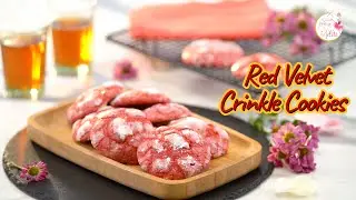 Red Velvet Crinkle Cookies | Easy recipe | Eggless baking