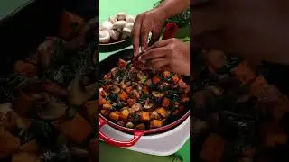 Mushroom, Sweet Potato and Kale Breakfast Skillet