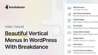 Creating Beautiful Vertical Menus In WordPress With Breakdance