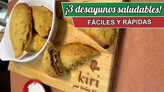 3 desayunos saludables | Recetas | Empanadas de plátano | Arepa de batata | Waffles de zanahoria