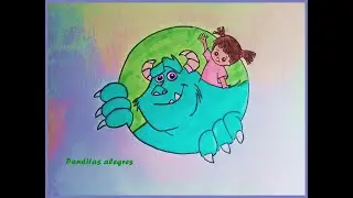 Aprende a dibujar a boo y a Sully de Monsters Inc