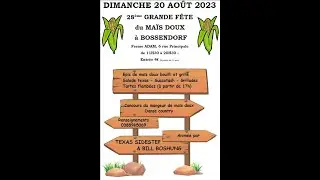 Diaporama Fête du maïs à bossendorf 2023 avec TEXAS SIDESTEP