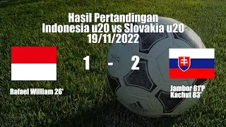 HASIL AKHIR PERTANDINGAN TIMNAS INDONESIA U20 VS SLOVAKIA U20 UJI COBA 2022