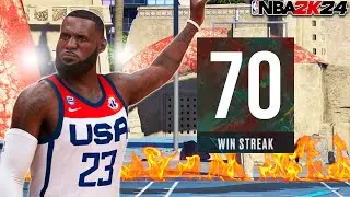 Team USA LeBron James Build Goes on a 70 Game Streak in NBA 2K24!