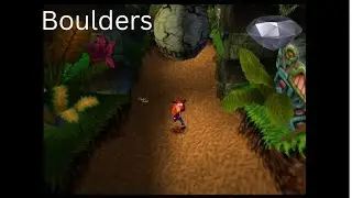 Crash bandicoot 1 (level 4) boulders  all boxes gem