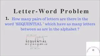 Letter Word Problem 1  |   How many pairs of letters are there in the word 