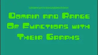 Domain, Range and Graphs of Functions (Tagalog/Filipino Math)