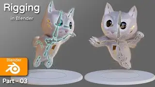 Blender Tutorial: Rigging a Cat Character - Part 3 | Time-lapse