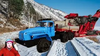 УРАЛ ЗАСТРЯЛ НА ЖД ПЕРЕЕЗДЕ - ФЕРМА FARMING SIMULATOR 19