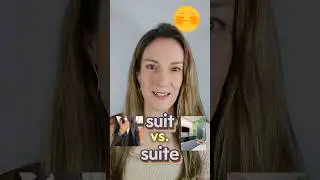 ⚡️ suit VS. suite! 😬 What's the difference? #pronunciation #studyenglish #shorts #vocabulary