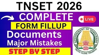TNSET 2024 Application Form - TNSET Registration 2024| How To Fill TNSET 2024 Application Form